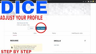 ✅ How To Adjust Your Profile In Dice 🔴
