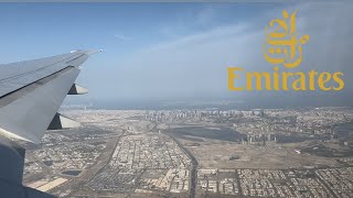 EMIRATES B777300ER | Landing Dubai Airport, UAE  [4K]