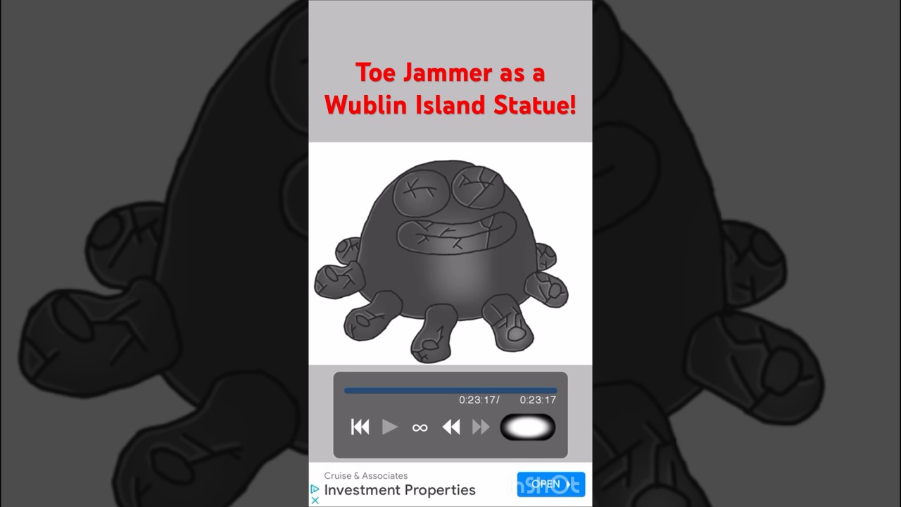 Toe Jammer as a Wublin Island Statue! 