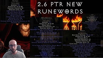 Diablo 2: Resurrected [PC] - 2.6 PTR - 8 NEW RUNEWORDS