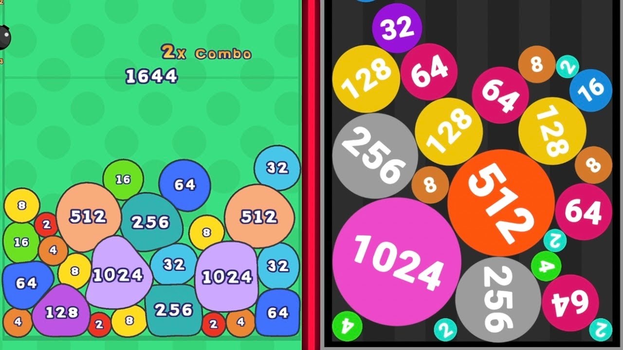 🎱 Merge Blob Ball 2048 VS 🧩 Drop Merge 2048 Balls Puzzle Gameplay 🎮
