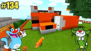 #134 | Minecraft | Complete Fox House With Oggy And Jack | Minecraft Pe | In Hindi | Survival |