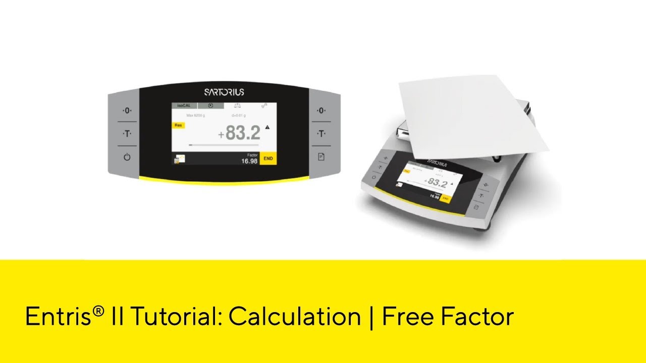 Entris® II Advanced Line Lab Balance: Calculation | Free Factor - YouTube