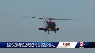 Helicopter landing at Boston hospital targeted by laser