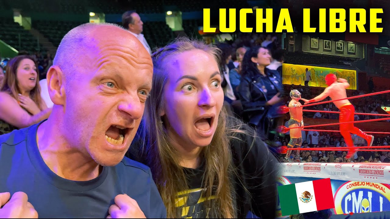😱 PAPÁ RUSO SE VUELVE LOCO con la LUCHA LIBRE MEXICANA 🇲🇽