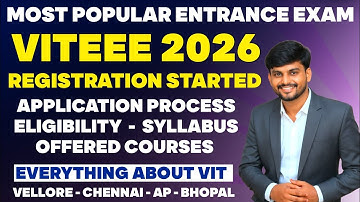 VITEEE 2026 Applications OPEN! | BIG Change: Negative Marking Introduced! | Complete Guide