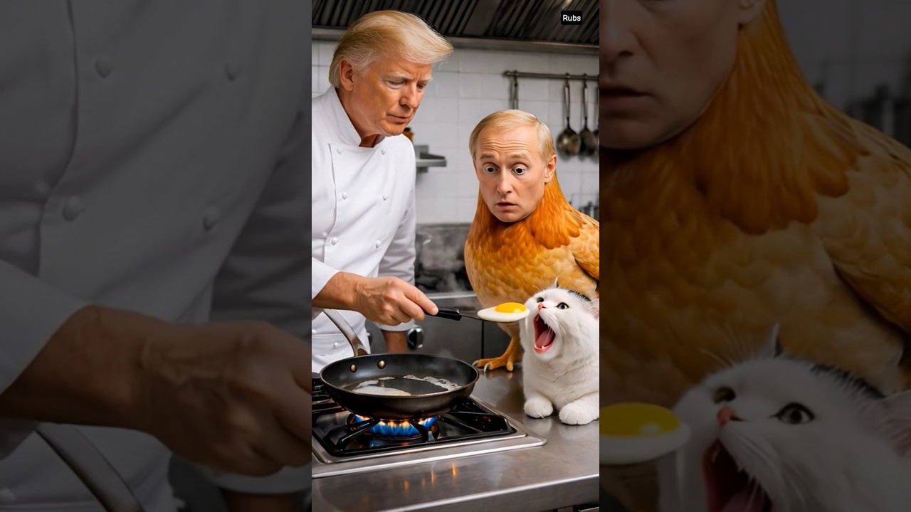 Trump Feeds Cat Egg… Putin Gets SHOCKED 😂🍳