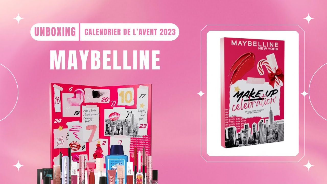 UNBOXING Calendrier de l’avent 2023 Maybelline virtuel - YouTube