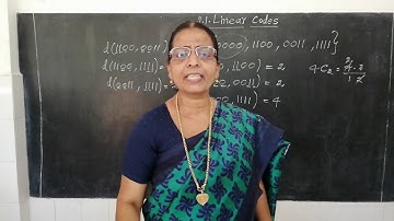 Sec 2.1 Linear Codes - distance of a Linear Code