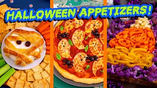 3 EASY Halloween Appetizers – Veggie Tray, Baked Brie, & Pizza!