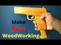 how To Make Wooden Gun WoodWorking Art  Wood Carving Wooden Gun