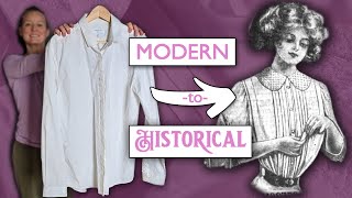 H&M turns Edwardian: Repurposing a fast fashion blouse into a history bounding garment