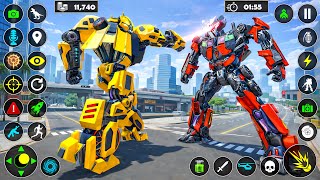 Flying Jet Transformation Car Robot Game Mega Fight in The City Of Transformers 😵 - Android Gameplay screenshot 1