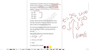 A particle is thrown vertically up with  initial velocity of 60m/s. The distance covered by  the