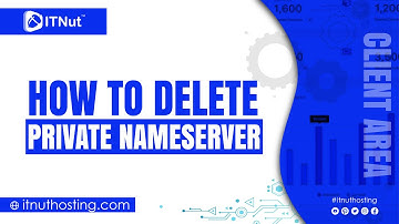 How to Delete Private Nameserver - IT Nut Hosting