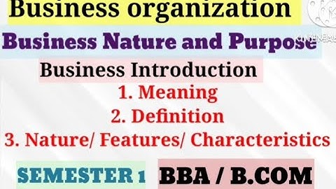 Business organization unit 1 | part 1 | business organization lucknow university #bba #bcom