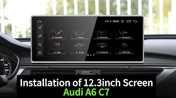 For AUDI A6 C7 A7 2012-2018 CarPlay Android 14 Car Multimedia IPS Screen Installation Step By Step
