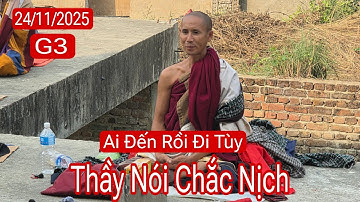 G3: Chắc nịch sư Minh Tuệ nói duyên đến và đi không ràng buộc đập tan mọi quy chụp | 24/11/25