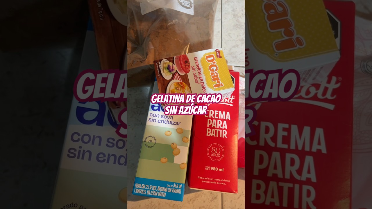 Gelatina de cacao sin azúcar #receta #postres #chocolate #gelatina #fyp #viral #comparte #cocina