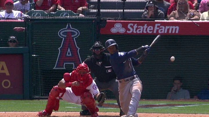 SEA@LAA: Segura reaches on catcher's interference