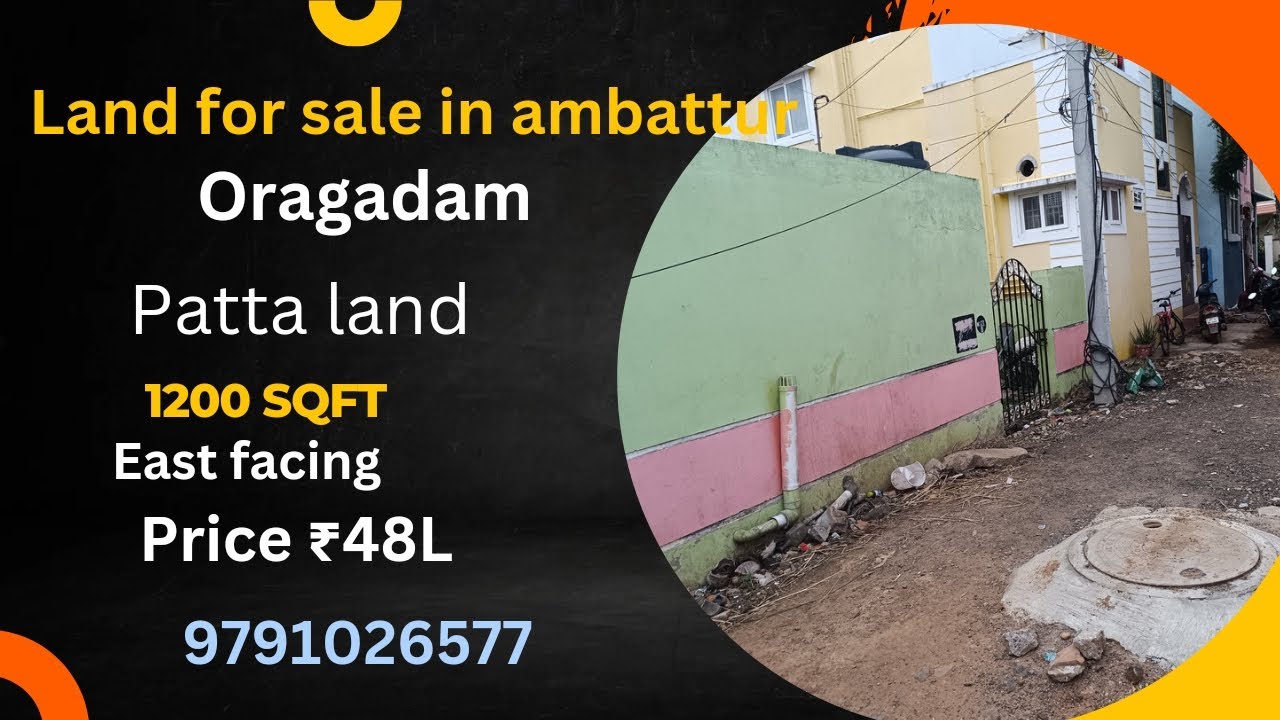 🏘🏠🏡🏕Land for sale in ambattur oragadam east facing 1200sqft ₹48L