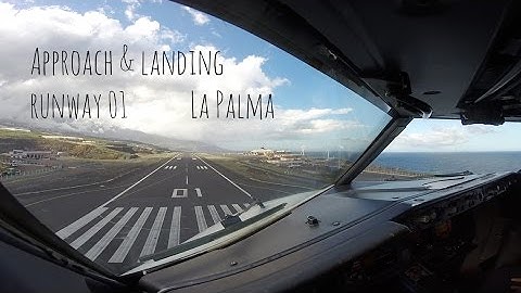 Approach and landing runway 01 La Palma (SPC GCLA)