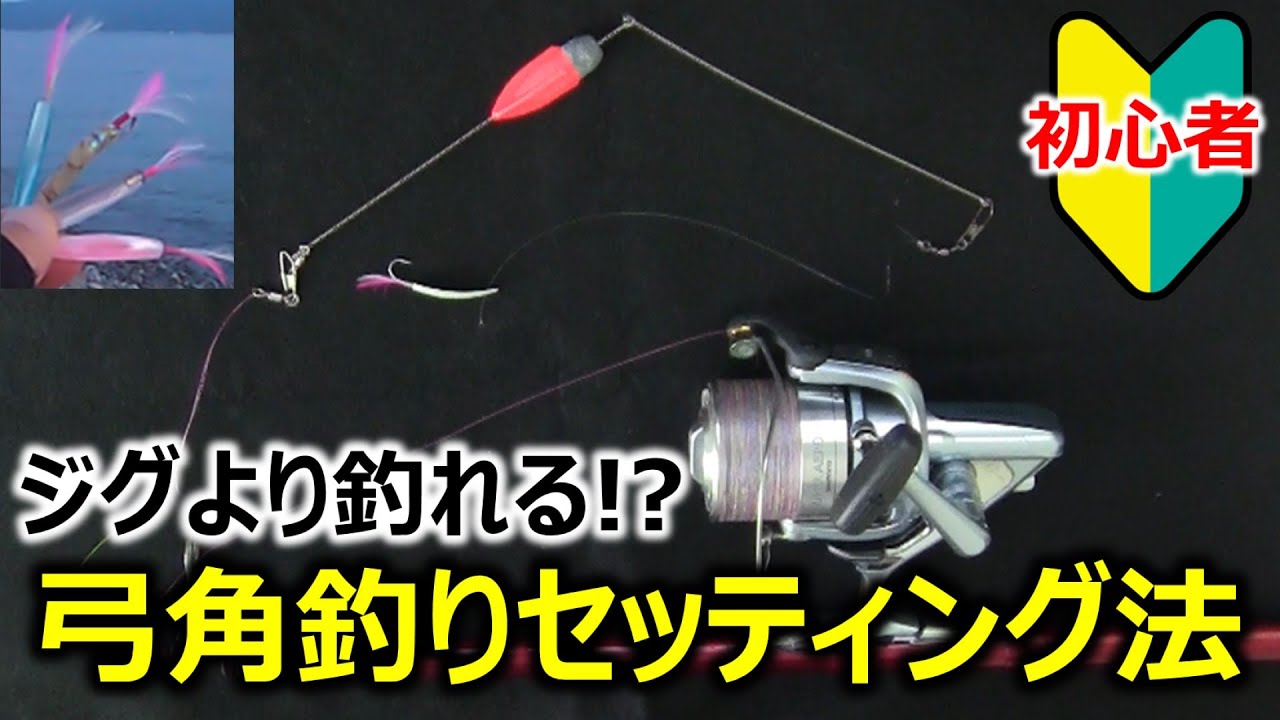 【弓角セッティング方法】ジグより釣れる!?現場でできる弓角釣り仕掛け作り方