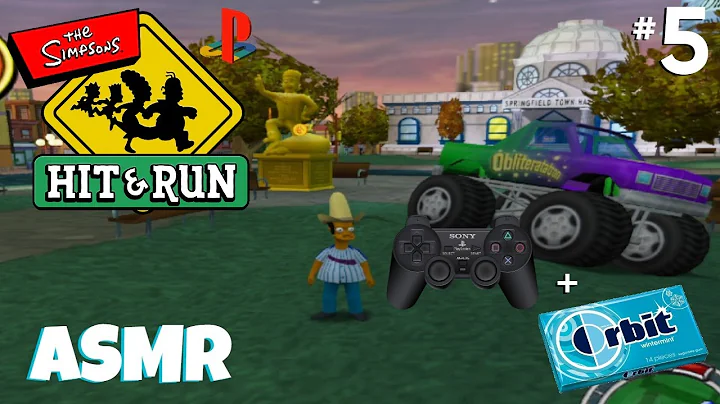 ASMR Gaming: The Simpsons Hit & Run EP.5 | PS2 (Whispering, Controller Sounds, Gum Chewing)
