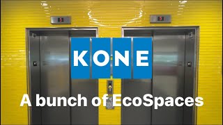 Bunch of Kone EcoSpace Kss 570 & 140s at Lake Nona Code Wall and Wave Hotel Parking garage FL