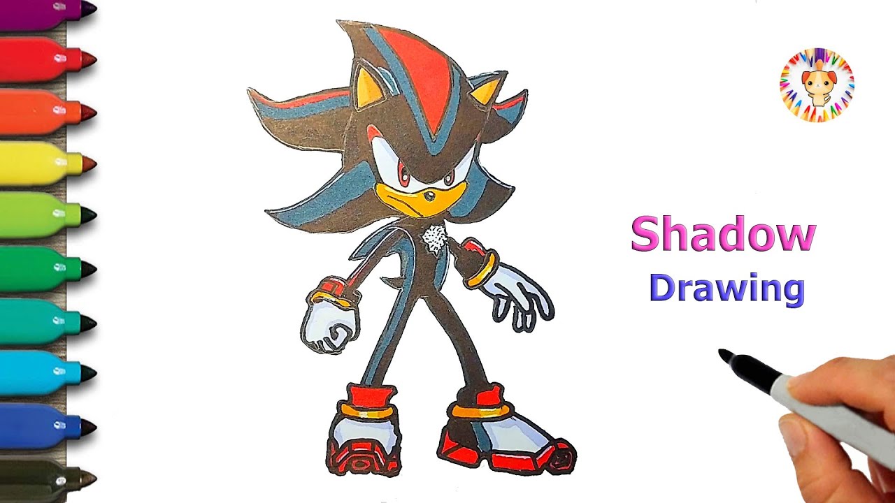 HOW TO DRAW SONIC SUPER SHADOW STEP BY STEP ⚡ 