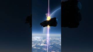 Unsc Ship Destroyed By A Covenant Beam. Made In Blender