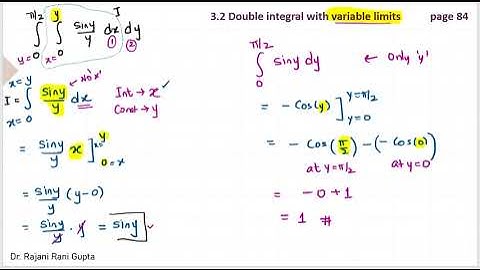 3 2 Double Integral with variable limits