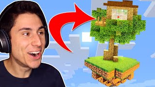 I Built A TREEHOUSE In Minecraft Skyblock!