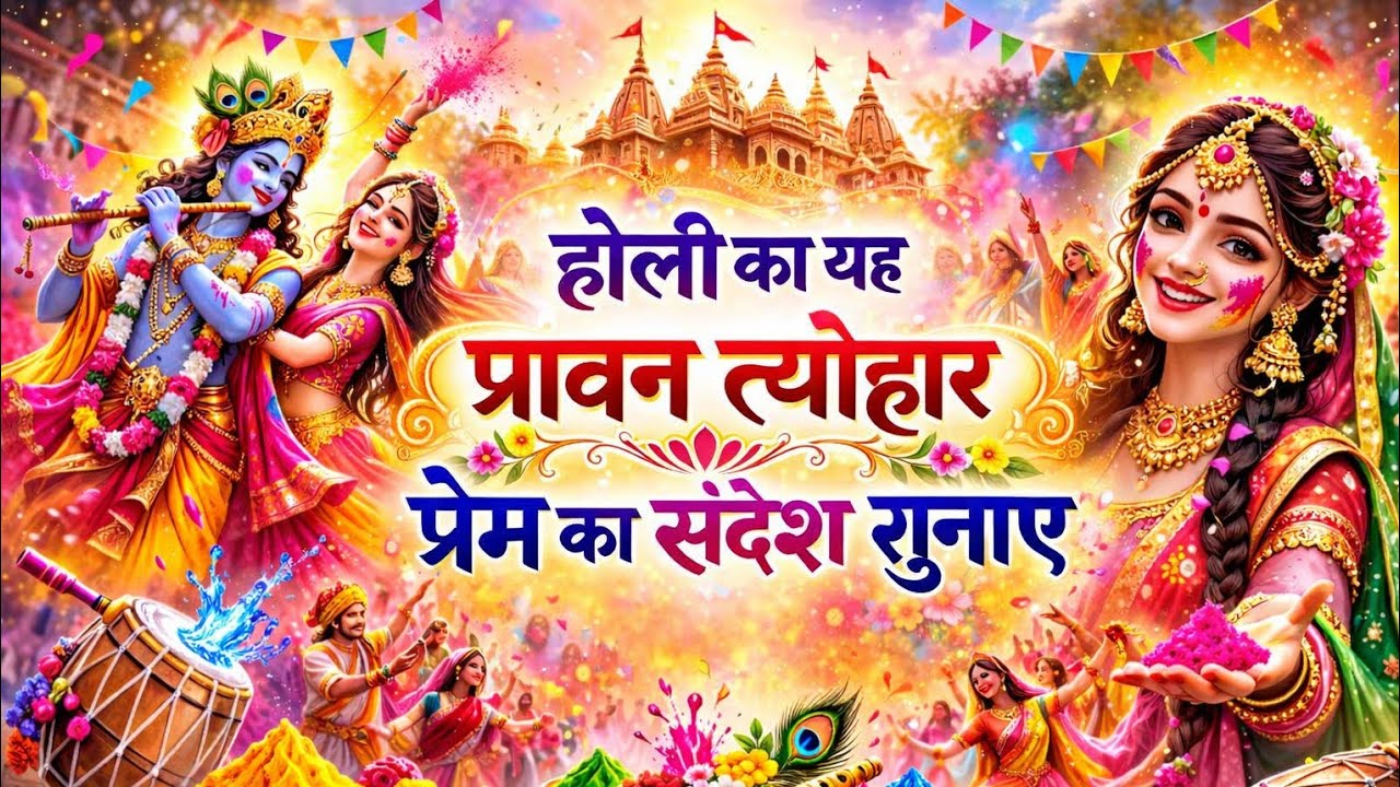 बरसाने में रंग बरसे 💖 राधा कृष्ण होली स्पेशल भजन | Holi Bhajan 2026 