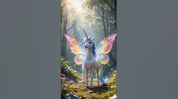 This Unicorn 🦄 save the butterfly 🦋😍#ai #animation #unicorn #aivideo