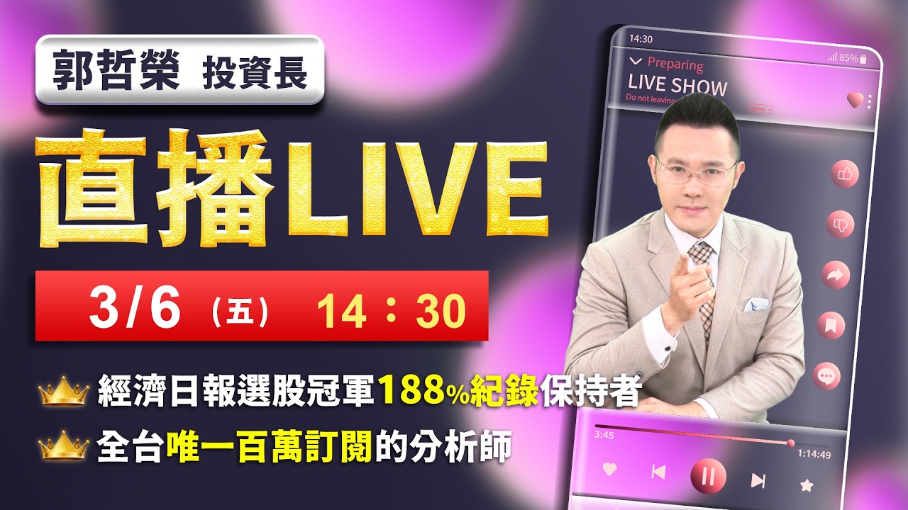 【從韓國調武器 美伊變世界大戰? 台股將崩6000點】2026/3/6(直播)