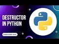 Destructor in python programming || use of destructor in python programming