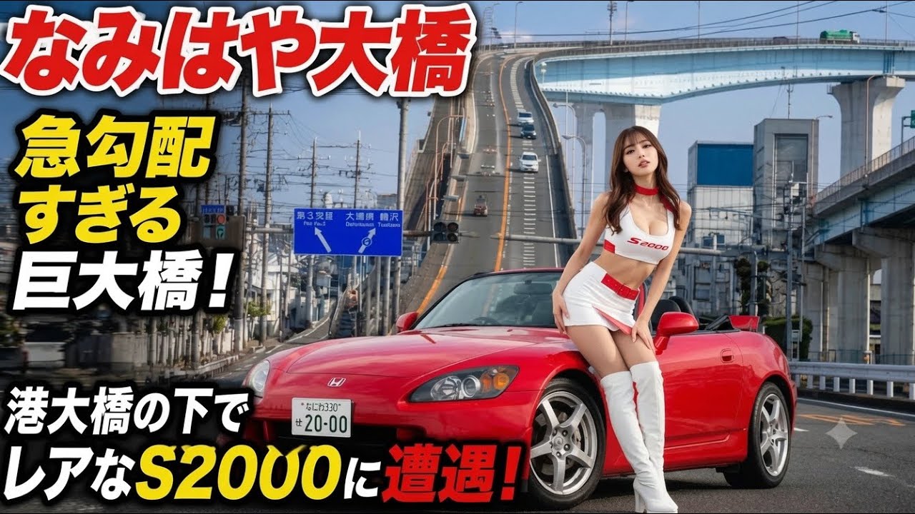 Namihaya Bridge] A Massive Bridge with a Steep Incline