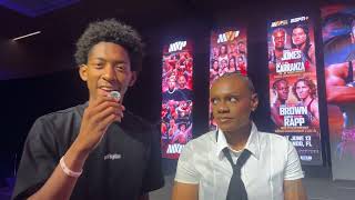 Oshae Jones post-press conference upcoming fight vs Elia Carranza