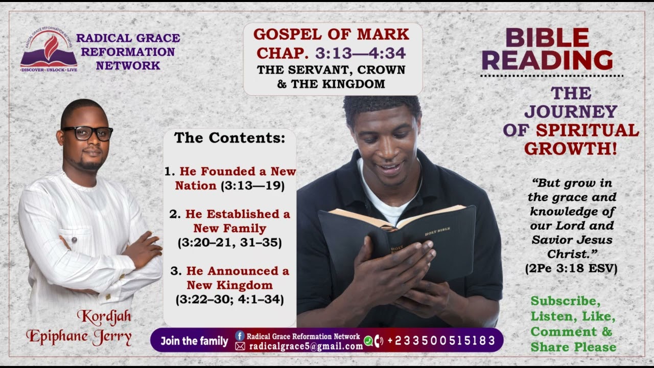 Mark Chap. 3:13 to Chap. 4:34