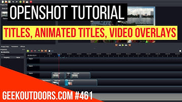 OPENSHOT TUTORIAL: Titles, Animated Titles, Video Overlays Geekoutdoors.com EP461