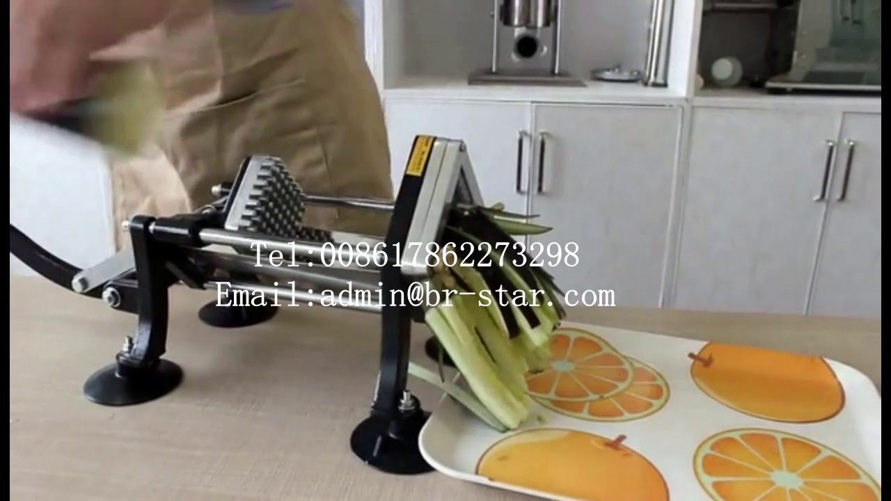 French fry cutter working video, widely used potato,eggplant,carrots etc all kinds of vegetables