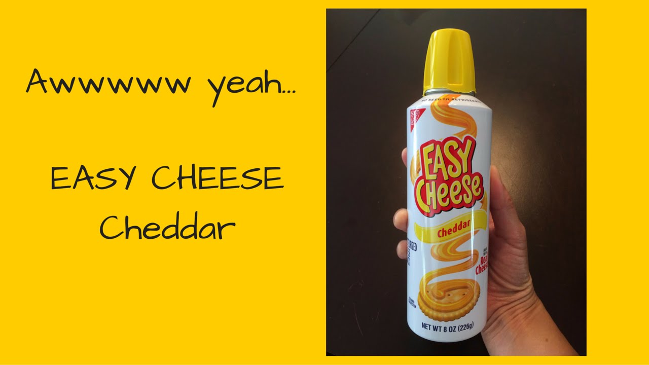 EASY CHEESE Aubrey's 1st Taste of Canned Cheese! YouTube