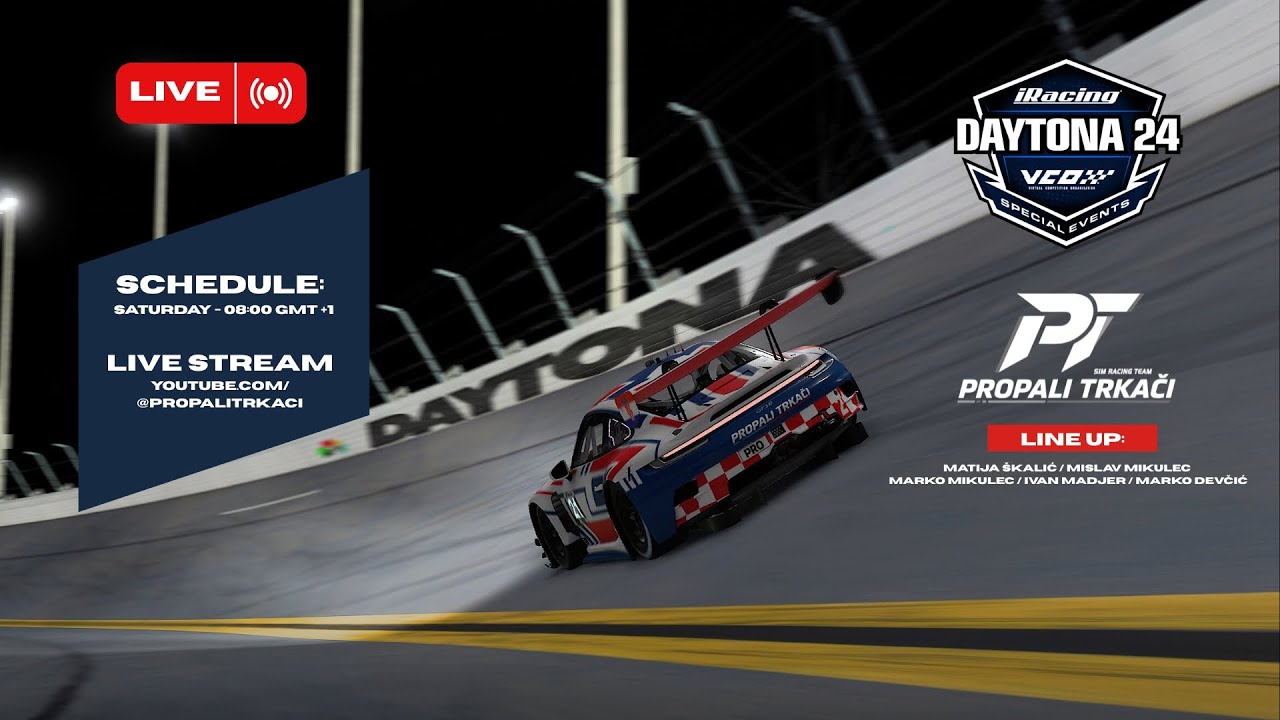 🔴 LIVE: NAJVEĆI SIM RACING EVENT NA SVIJETU | 24 Hours of Daytona | @PropaliTrkaci 1/3