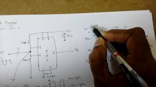 Schmitt Trigger Operation using 555 timer as an astable mode