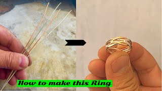 Twisted silver Ring making