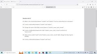 DBMS Question Set 17