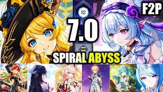 7.0 Abyss 36★ Guide | F2P-Friendly Teams | Spiral Abyss Floor 12 | Genshin Impact