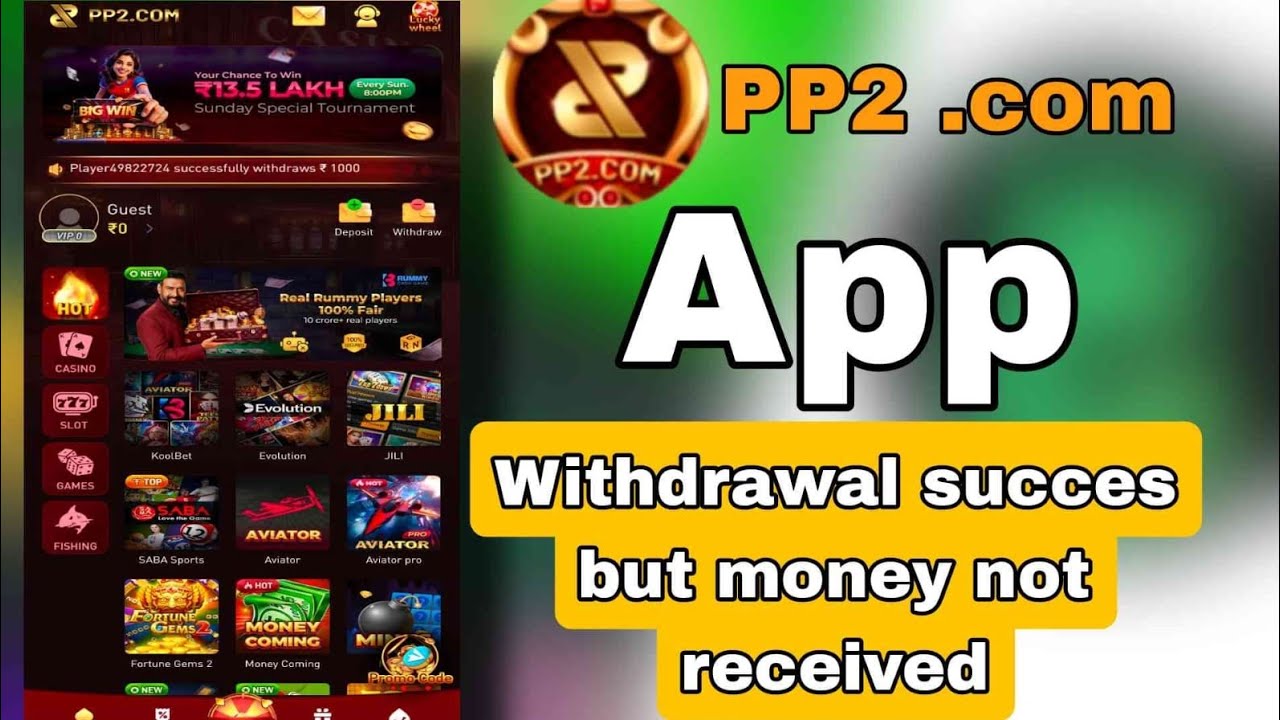 Pp2.com Game withdrawal success but money bank Account not received. pp2 game withdrawal problem.