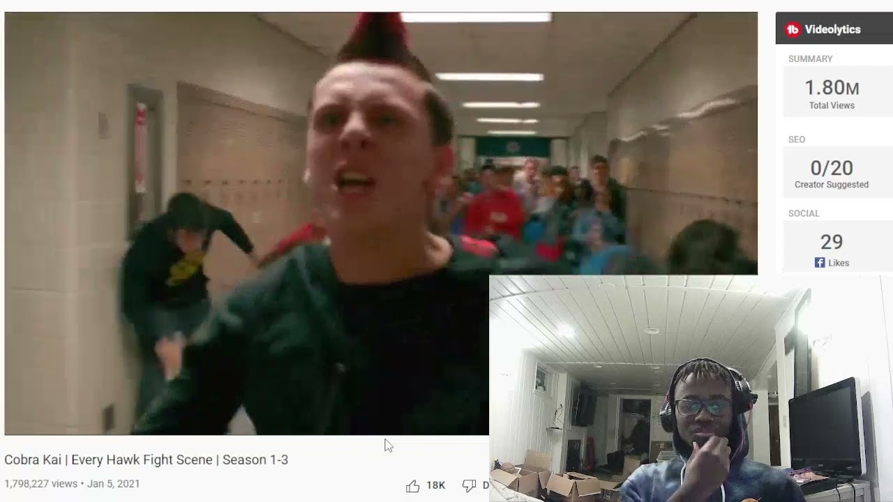 Cobra Kai | Every Hawk Fight Scene | Reaction!!! - YouTube